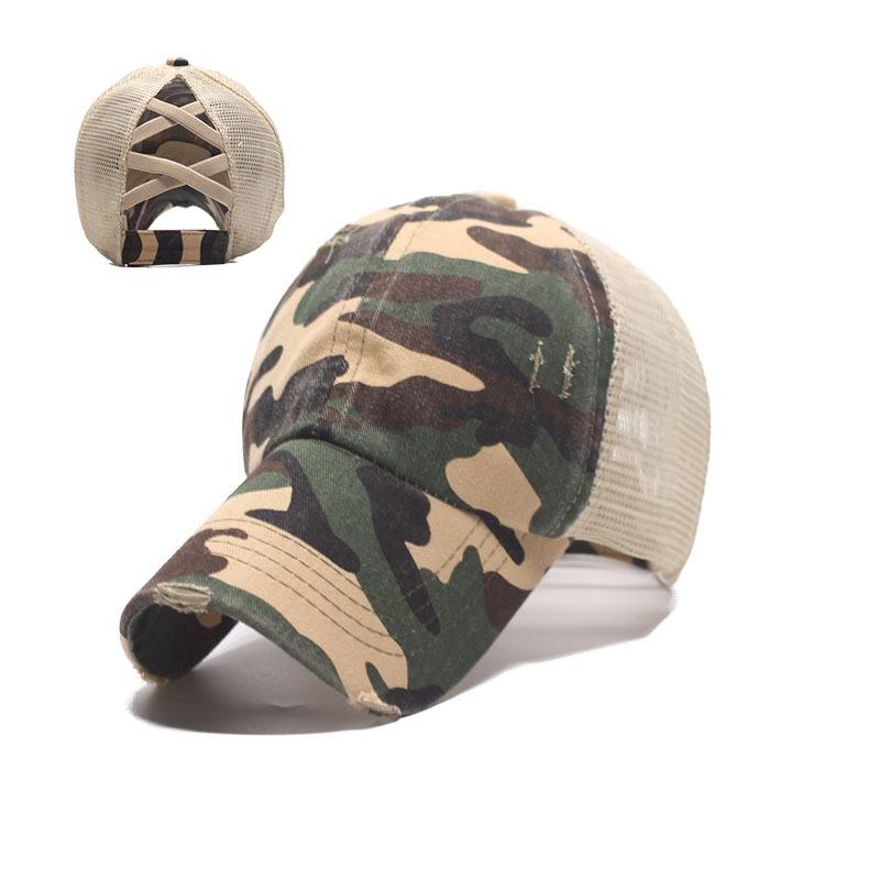Washed ponytail baseball cap hat women's summer spring and autumn old outdoor sunscreen cap solid color cap