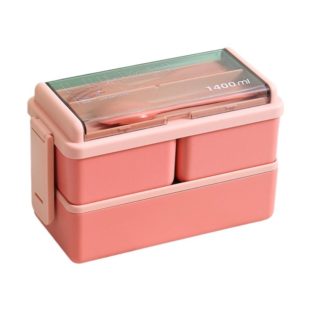 700/1400ml Capacity Portable Lunch Box Leakproof Design Dinnerware Set  Camping Use