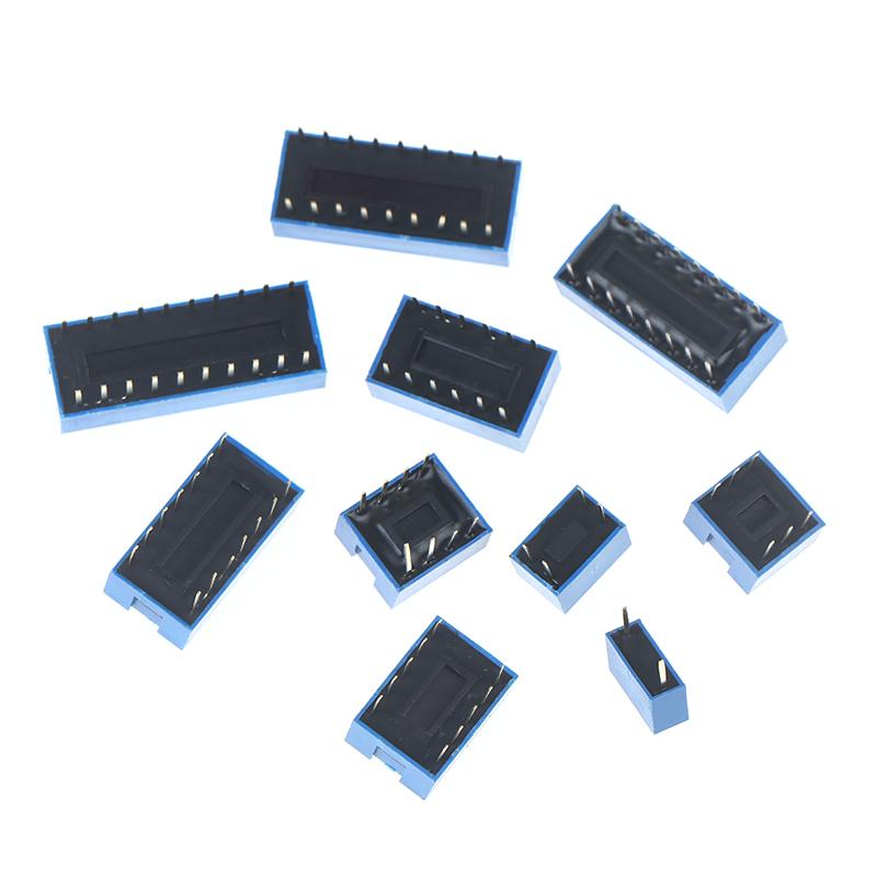 10Pcs Slide Type Switch Module 1 2 3 4 5 6 7 8 10Pin Dip Switch Kit 2.54Mm Toggle Switch Blue Snap Switches