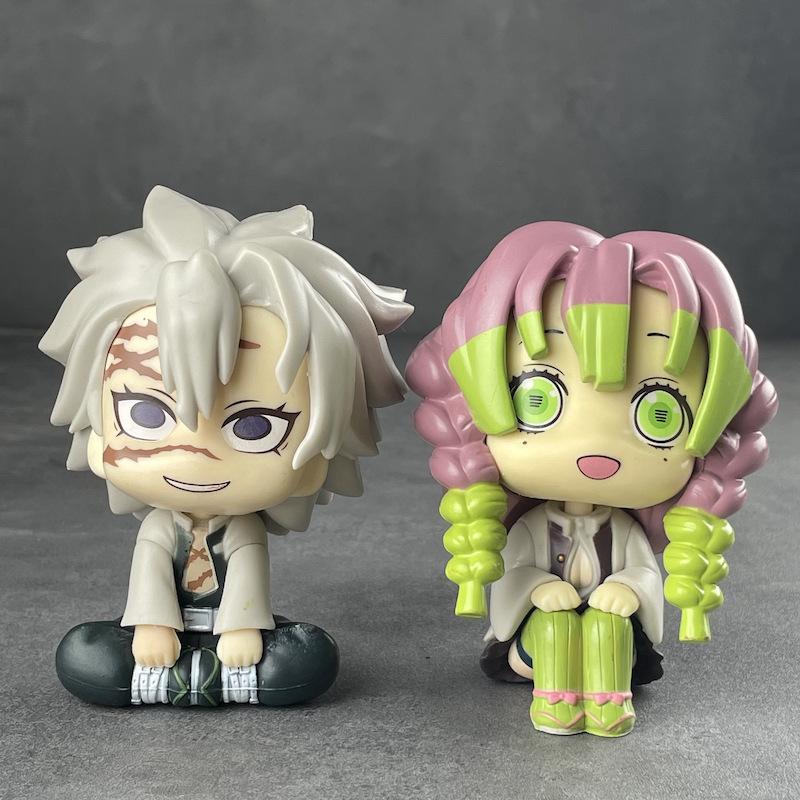 Q Style Shinazugawa Sanemi Kanroji Mitsuri Collectible Action Figures Anime Model Dolls For Anime Fans