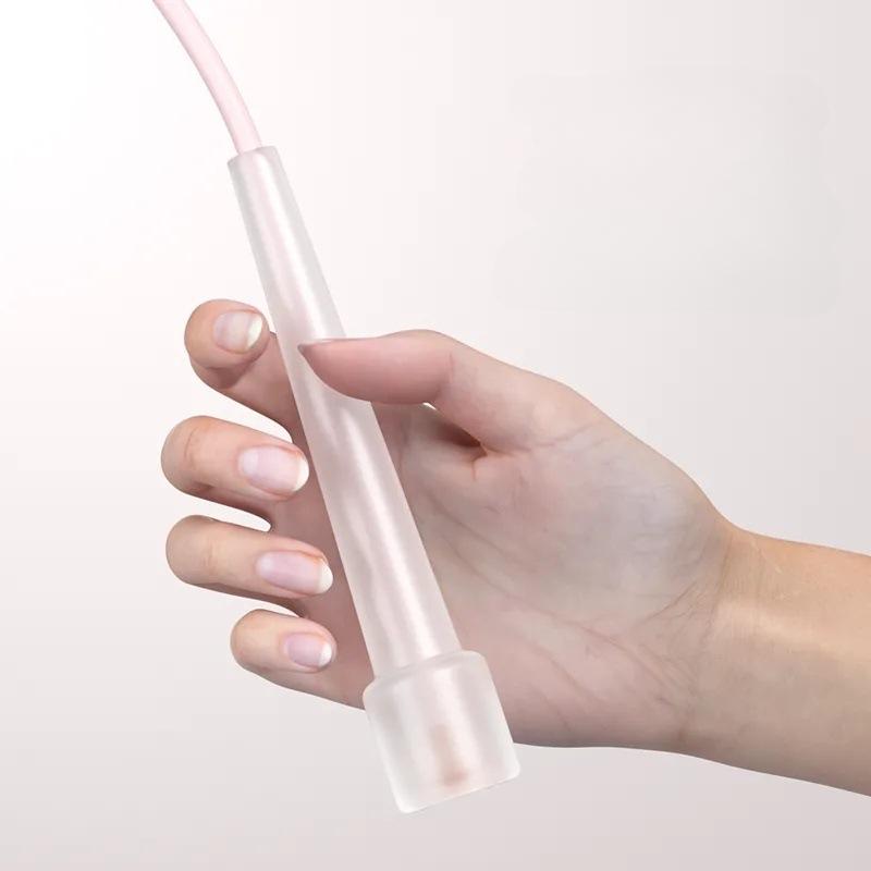 Прозрачная скакалка Ультралегкая скоростная скакалка для детей Мини-ручка из АБС-пластика с зажимом-фиксатором Повышенная эффективность прыжков благодаря физике