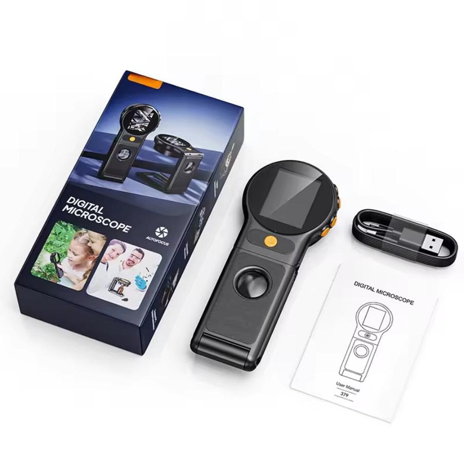 8 Leds 500X 2 Inch Screen Folding Digital Electronic Microscope Zoom Magnifying Glass Coin Observing Microscopio