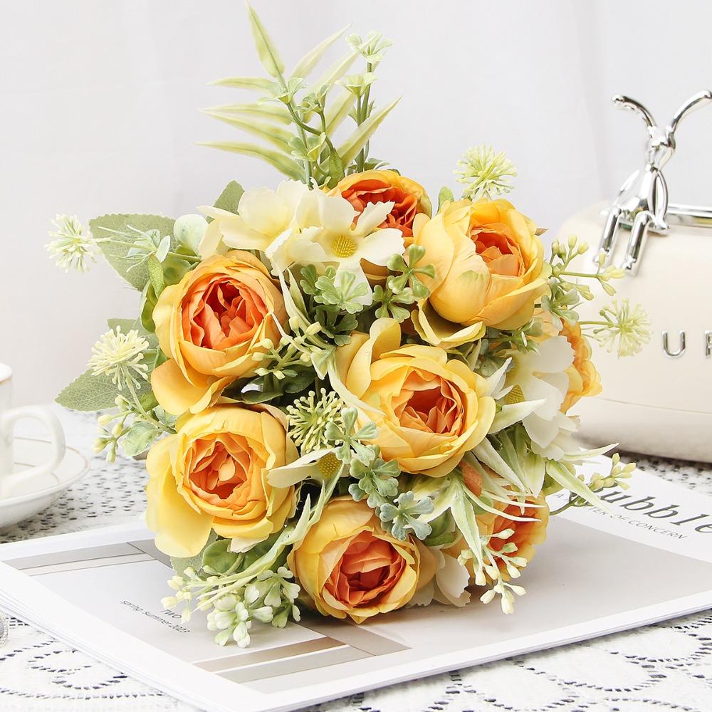 Colorful Imitation Flowers 30cm Fake Flowers Fashion Wedding Bouquet  Garden Decorations