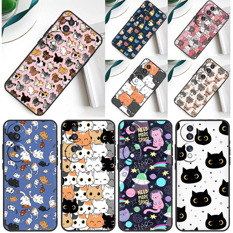 Милый Чехол С Рисунком Кота Котенка Для Honor 200 Pro 50 70 90 X9a X8a X8 X9 X8b X9c X9b Honor Magic 7 Lite 5 6 Pro Чехол