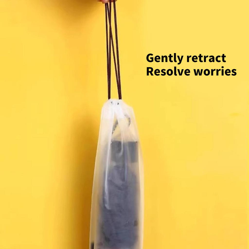 Матовый полупрозрачный пластиковый пакет Сумка для хранения зонта Многоразовая портативная крышка для хранения зонта на шнурке Домашнее хранение