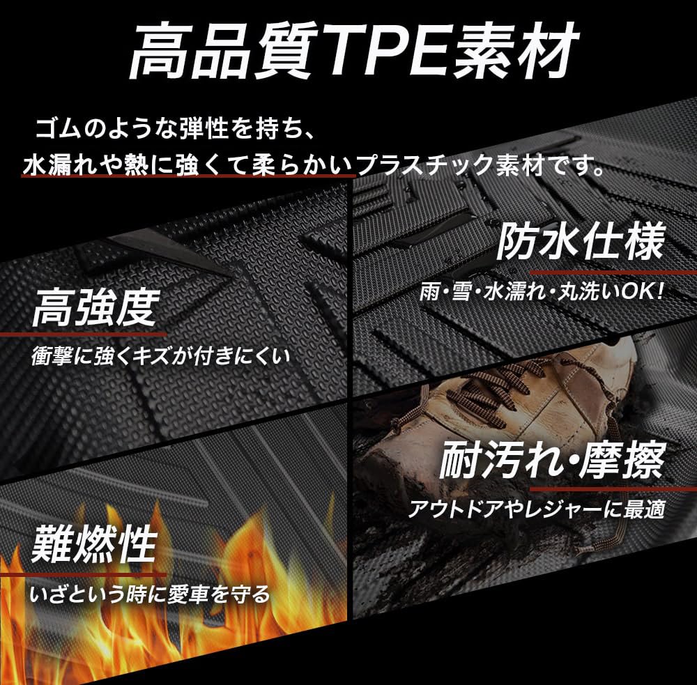 SunYard Trunk Mat for the Prius 60 Floor Mats Made of TPE 3D Floor Mats with and Abrasion Custom and Protective Parts Mat/Luggage Series,