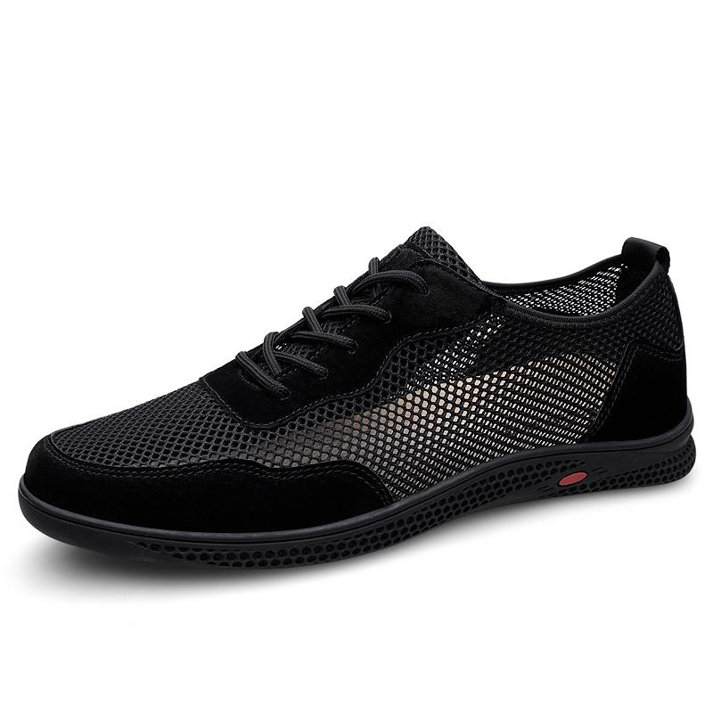 Летняя мужская сетчатая спортивная обувь, модные альпинистские туфли на плоской подошве, дышащие легкие прогулочные туфли, нескользящие повседневные туфли для активного отдыха