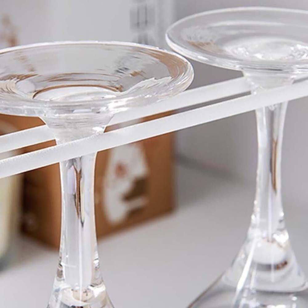 Durable Bar Cabinet Goblet Kitchen Wine Glass Rack Cup Hanger Hanging Rack Stemware Holder