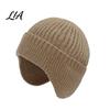 Windproof Winter Hat for Commuting Knitted with Ear Flaps, Unisex Warm Beanies, Thickened Elastic Beanies Stretchy Skiing Cycling Hiking Cold Weather