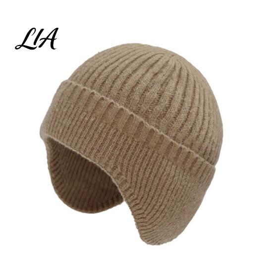 Windproof Winter Hat for Commuting Knitted with Ear Flaps, Unisex Warm Beanies, Thickened Elastic Beanies Stretchy Skiing Cycling Hiking Cold Weather