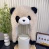 Шапка из искусственного меха норки Плюшевая шапка-панда Зимняя женская шапка с защитой ушей Модная шапка-бомбер Утолщенная меховая ветрозащитная снегозащитная шапка для улицы