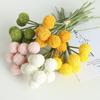 1 пучок искусственных хризантем-шаров, 9 головок, однотонные имитированные цветы, доступны разные цвета, домашние комнатные искусственные растения, украшения
