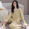 Пижама из флиса Island для женщин, осенне-зимняя, тонкий флис, можно носить на улице для тепла, высококачественная коралловая флисовая одежда для дома