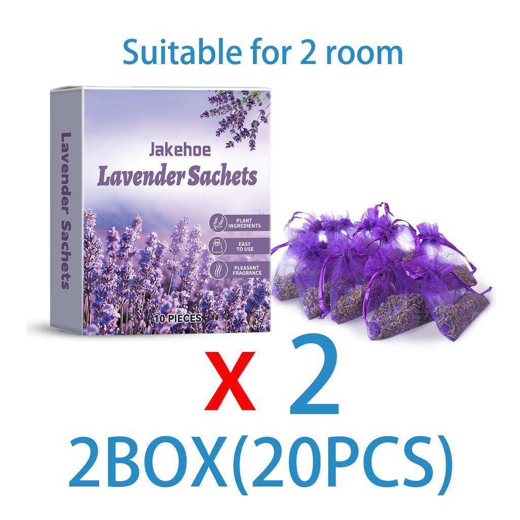 Lavender Sachets for Closet Freshener Natural Air Purifying Bags with Long Lasting Floral Scent Deodorizer for Drawer Car 10 Pcs