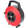 Retractable Power Cable - TM Electron - TMUAD215 - 15 Meters - 4 Schuko Sockets - Red