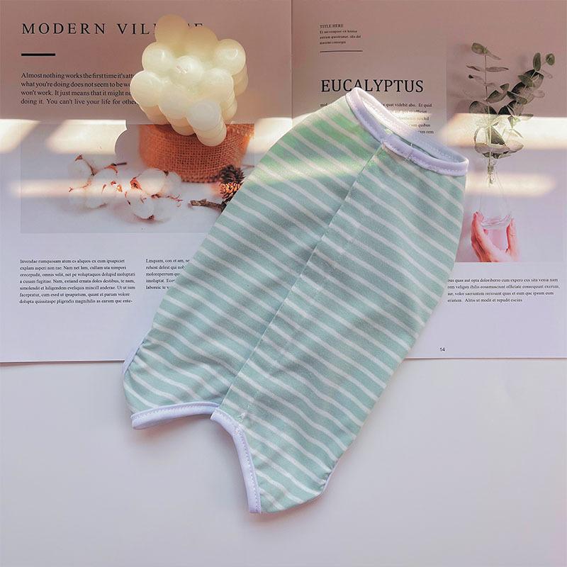 Домашние животные Однотонная полосатая одежда для кастрации кошек, Одежда для собак и кошек, Одежда для собак малых и средних размеров на все сезоны и послеоперационная одежда для собак.