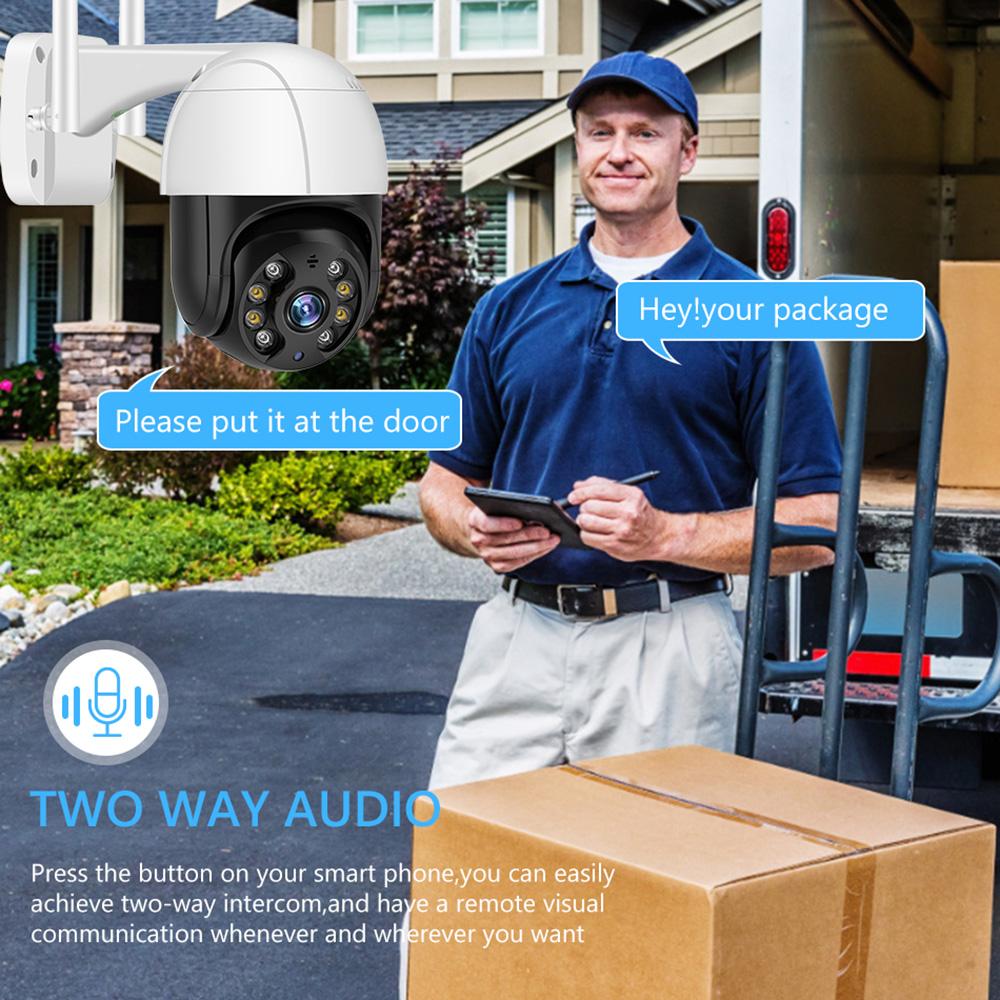 1080P Outdoor PTZ Security Camera 2MP Outdoor Waterproof WiFi Surveillance Camera with Night Vision