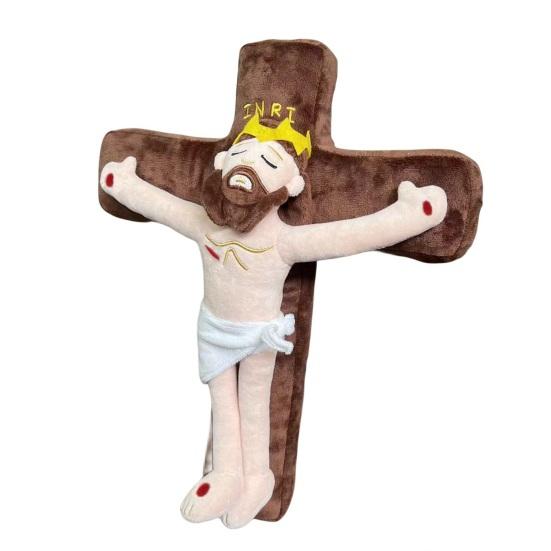 Jesus Plush Doll Soft Figure Stuffed Toy Realistic Design Home Decor Companion Pillow Educational Gift for Children Believer