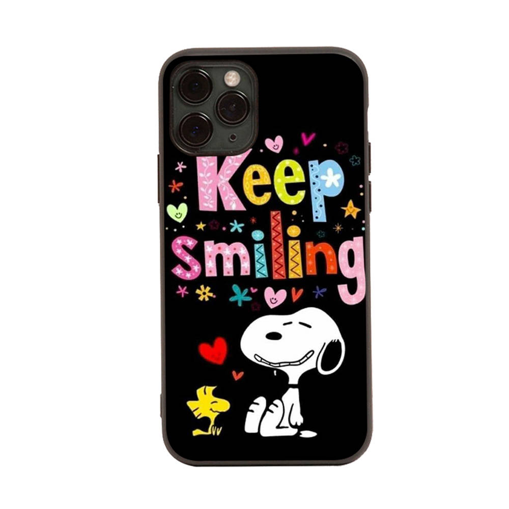 SM16 Snoopy Black Sofe Case for Samsung Note 20 Lite S24 Ultra S23 A03 A05 A06 A11 A71 A15 A16 A13 A24 A25 A33 A52 A53 A50 M55 M35 Plus