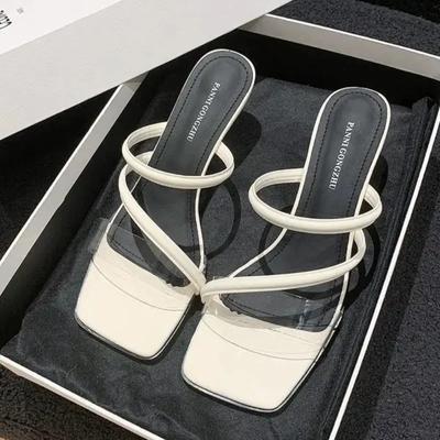 Тапочки Женские Летняя Обувь Мед Роскошные Шлепанцы Pantofle Резиновые Шлепанцы Тонкий Каблук Мелкие Женские Мягкие Дизайнерские 2024 Гавайские