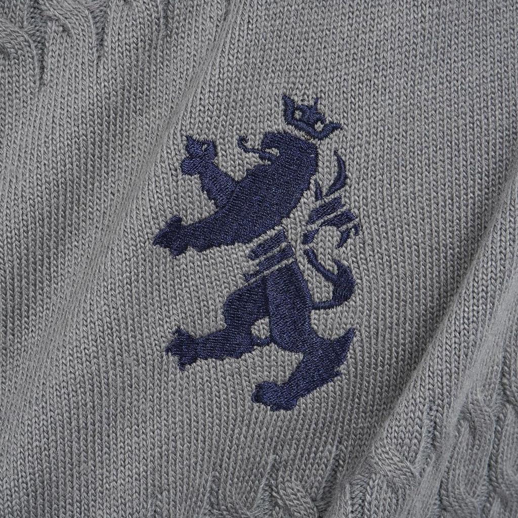 Свитер Флаг Вязаная куртка на молнии ADMA473 Серый [Admiral Golf] Мужской