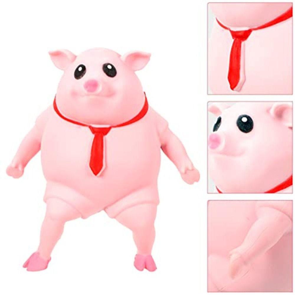 2026 Lovely Cartoon Squeeze Pink Pigs Antistress Toy Elastic Thickened Squeeze Animal Dolls Squeeze Antistress Toy Children Gifts