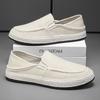 Summer Casual Loafers Men Breathable Slip On Urban Shoes Men Classic Linen Canvas Sneakers Male Light Flats Lazy Shoes Cheap