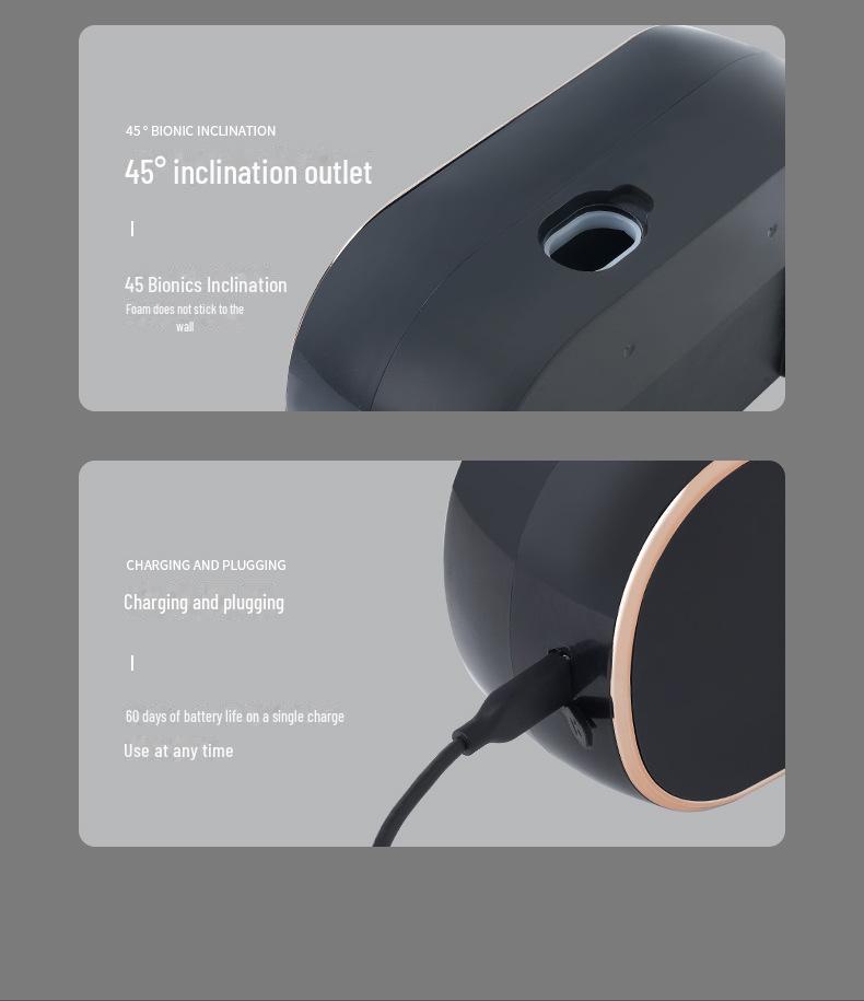 Настенный интеллектуальный дозатор пенного мыла с цифровым дисплеем