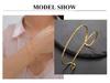 Cazador Gold Plated Trendy Cuff Bracelets for Women Stainless Steel Jewelry Waterproof Adjustable Bracelet Party Birthday Gift
