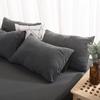 Solid Color Washed Cotton Pillowcase - Pure White, 48x74cm for Home, Hotel, Dormitory