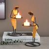 Creative Wedding Table Nordic Home Decor Retro Iron Candle Holder Birthday Christmas Decoration Coffee House Home Furnishings