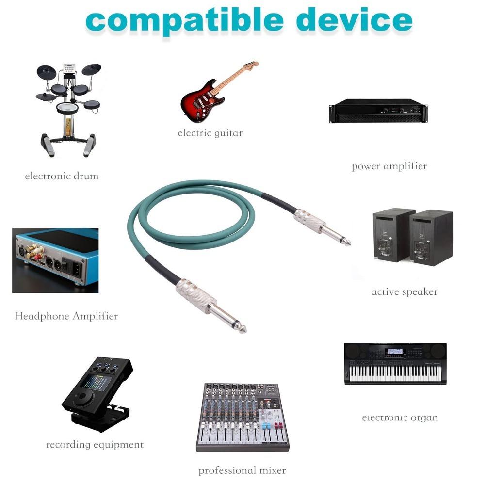 6.35mm to 6.35mm Instrument Cable Low Noise Sound Instrument Cord  for Keyboards
