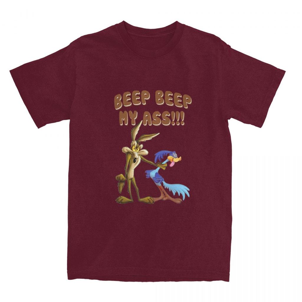 Retro Movie Vintage Roadrunner Coyot TShirt Men Women Vintage Cotton Tee Shirt Short Sleeve T Shirts Plus Size Clothing