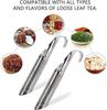 2 шт./набор Чайные диффузоры-ситечки из нержавеющей стали Чайные фильтры с длинной ручкой для рассыпного чая, кофе, приправ, специй, аксессуары