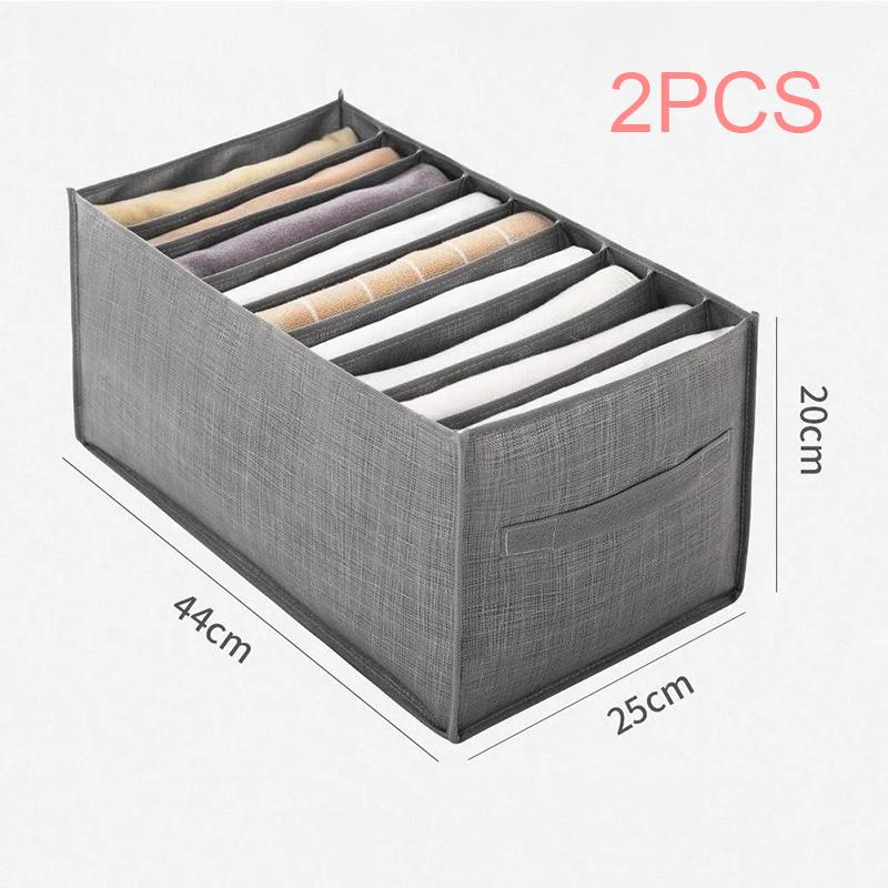 2PCS Underwear & Bra Organizer Storage Box Set Wardrobe Clothes Drawers Separator for Panties Socks Neat Storage Solution