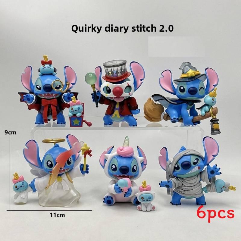 Набор фигурок Stitch из ПВХ с оригинальным дизайном для коллекционеров и в качестве подарка