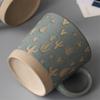 Nordic Ceramic Retro Coffee Mug Simple Office Tea Cup Coarse Pottery Handmade Breakfast Milk Mug Couple Drinkware