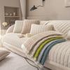 Solid Color Non-slip Sofa Cover Thicken Warm Soft Plush Sofa Cushion Living Room Furniture Decor Quilting Slipcovers Couch Cover