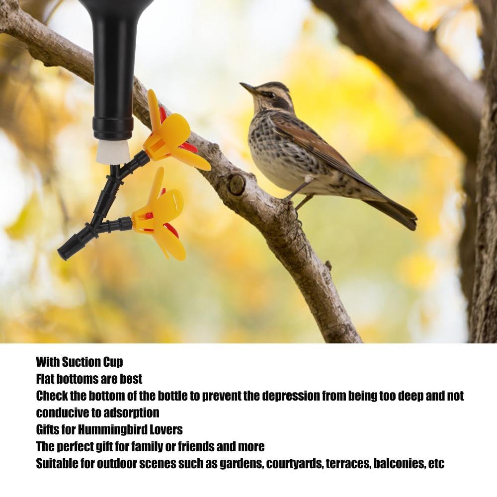 Dual Flower DIY Hummingbird Feeder Hanging Design Bird Feeding Kit  For Garden