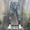 Trendy Brand Casual Versatile Cool Washed Retro Stretch Jeans Men's Slim Fit Skinny Simple Versatile Long Pants Trendy Boys