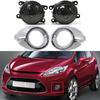 Left/Right Car Front Bumper Fog Light Cover Grille Grill Fog Lamp Assembly Set For Ford Fiesta 2008 2009 2010 2011