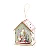 Illuminated Wooden Cottage Ornament Christmas Tree Hanging Decoration For Mantels Door Window Holiday Party Decoration