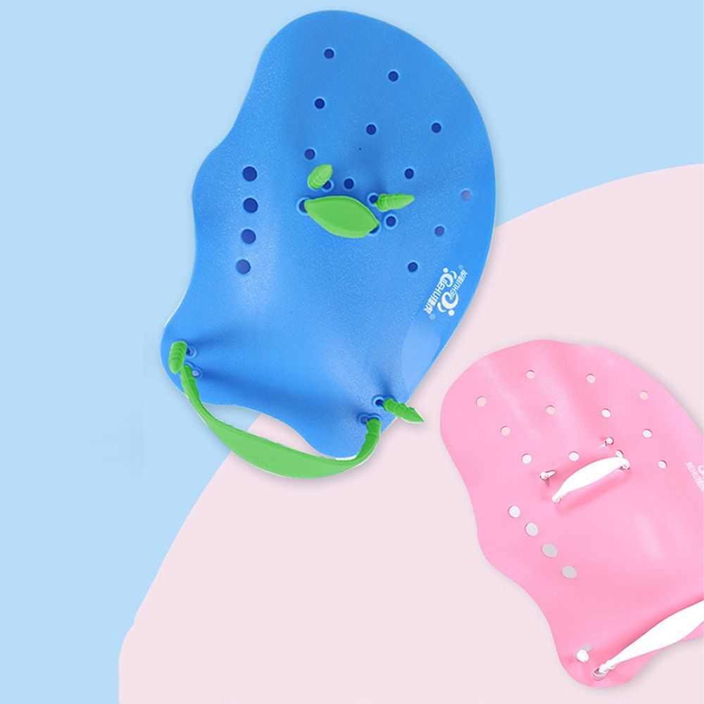 Flexible Kids Swim Hand Paddles Adjustable Drainage Holes Finger Webbed Paddle Frog Finger Water Resistant Hand Webbed Gloves 4