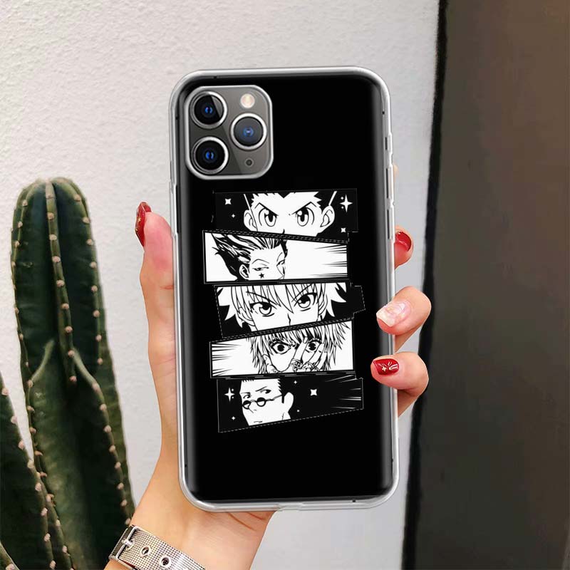 Черно-белый Hunter X Для iPhone 17 Air 16 15 14 Plus 13 Mini 12 11 Pro Max Чехол для телефона 16E 7 Печать 8 SE Fundas Чехол Мягкий Coque 1