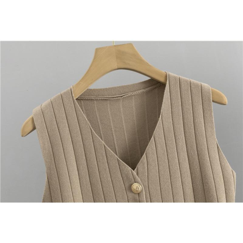 Wide Leg Pants Plus Size Sweater Women's Autumn Vest Knitted Cardigan Pant Suit