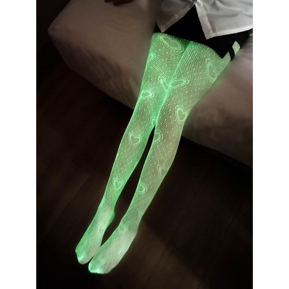 Glowing Fishnet Tights Mesh Hollow Out Pantyhose Fashion Fishnet Stockings