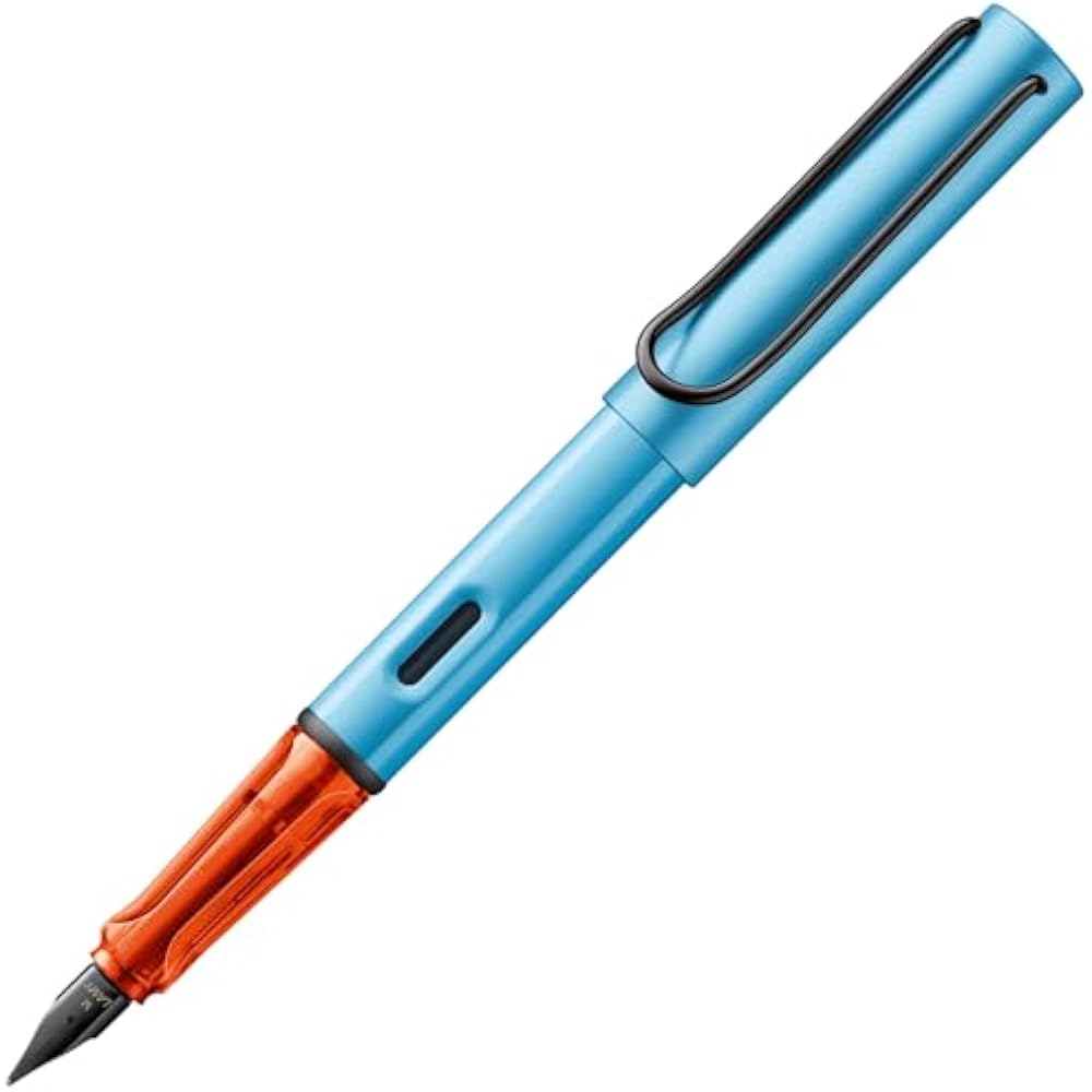 Перьевая ручка Lamy Al-Star Denim - Эргономичная рукоятка и полированная сталь Ширина линии M - Легкий алюми...