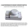 Микроволновый радарный датчик движения AC 85V-250V 5.8GHz для светодиодных датчиков освещенности.