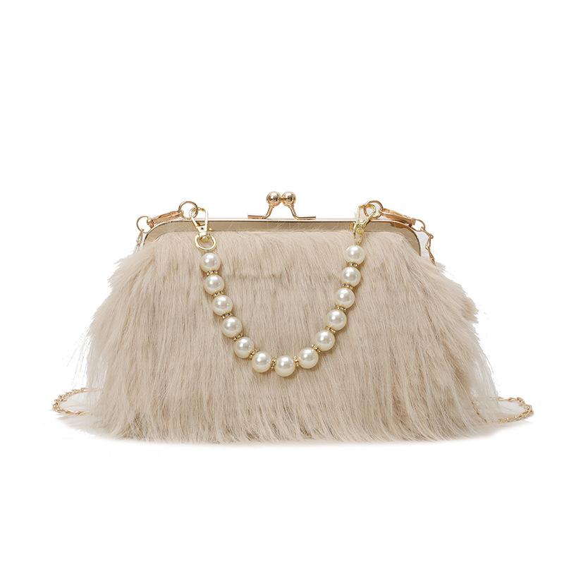 Fringed Pearl Chain Fairy Style Crossbody Bag