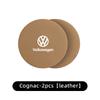 2pcs Car Leather Water Coaster Anti-slip Mats Bottle Cup Holder For Volkswagen VW Tiguan CC Jetta Polo Golf Passat T-ROC Touareg zf9